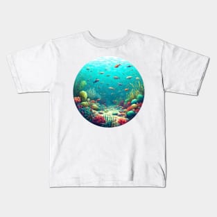 Low Poly Sea Bottom Kids T-Shirt